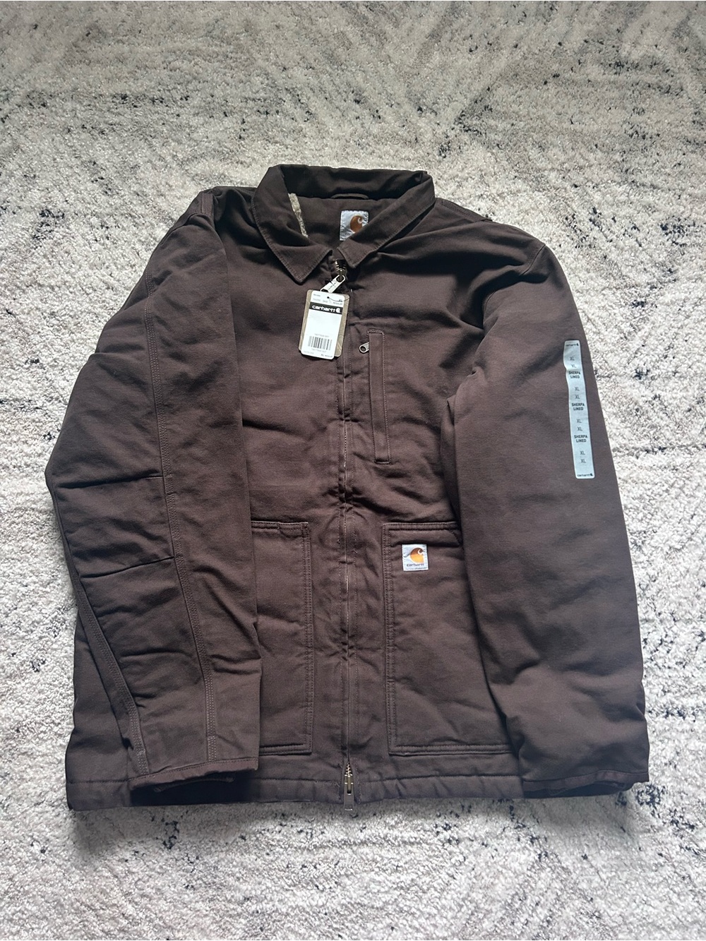 Carhartt Dark Brown Men's Canvas Work Jacket